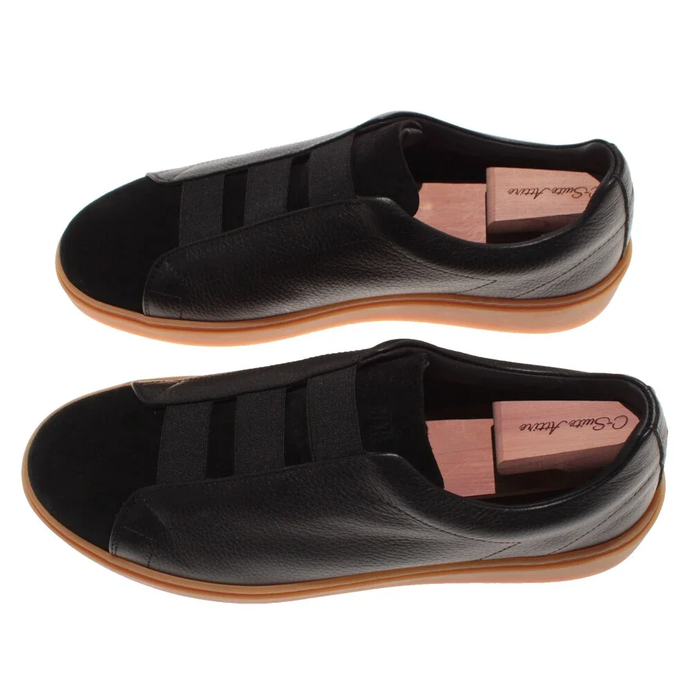 RFR Fabiano Ricci NWB Slip On Sneakers Size 45 (US 12) in Black Leather & Suede